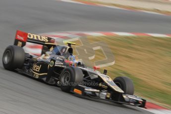 © Octane Photographic Ltd. GP2 Winter testing Barcelona Day 1, Tuesday 6th March 2012. Lotus GP, Esteban Gutierrez. Digital Ref : 0235lw7d6183