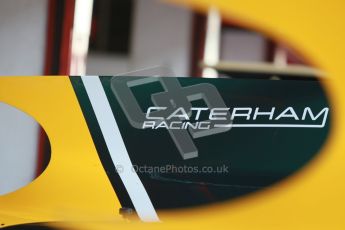 © Octane Photographic Ltd. GP2 Winter testing Barcelona Day 2, Wednesday 7th March 2012. Caterham Racing airboxes. Digital Ref : 0236cb1d4020