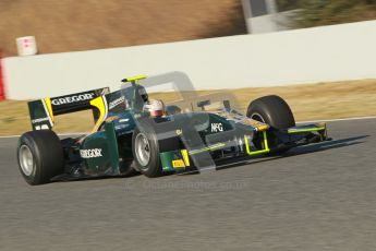 © Octane Photographic Ltd. GP2 Winter testing Barcelona Day 2, Wednesday 7th March 2012. Caterham Racing, Giedo Van der Garde. Digital Ref : 0236cb1d4237