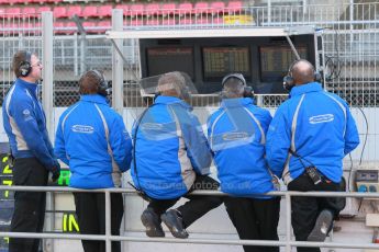 © Octane Photographic Ltd. GP2 Winter testing Barcelona Day 2, Wednesday 7th March 2012. Carlin pitwall. Digital Ref : 0236cb1d4572