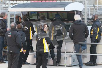 © Octane Photographic Ltd. GP2 Winter testing Barcelona Day 2, Wednesday 7th March 2012. DAMS pitwall. Digital ref: 0236cb1d4601