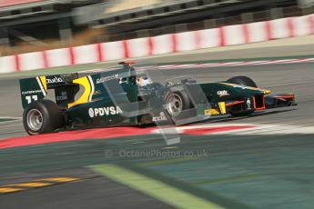 © Octane Photographic Ltd. GP2 Winter testing Barcelona Day 2, Wednesday 7th March 2012. Caterham Racing, Rodolfo Gonzales. Digital Ref : 0236cb1d4752