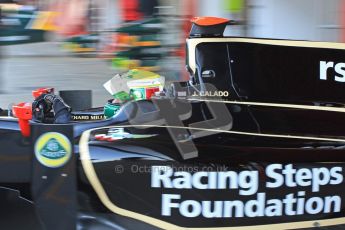 © Octane Photographic Ltd. GP2 Winter testing Barcelona Day 2, Wednesday 7th March 2012. Lotus GP, James Calado, Racing Steps. Digital Ref : 0236cb7d1652