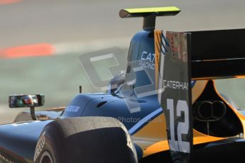 © Octane Photographic Ltd. GP2 Winter testing Barcelona Day 2, Wednesday 7th March 2012. Caterham Racing, Giedo Van der Garde. Digital Ref : 0236cb7d2061