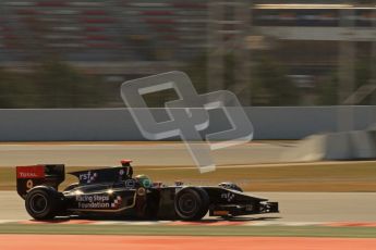 © Octane Photographic Ltd. GP2 Winter testing Barcelona Day 2, Wednesday 7th March 2012. Lotus GP, James Calado, Racing Steps. Digital Ref : 0236lw7d9045