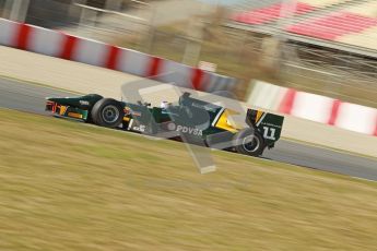 © Octane Photographic Ltd. GP2 Winter testing Barcelona Day 3, Thursday 8th March 2012. Caterham Racing, Rodolfo Gonzales. Digital Ref : 0237cb1d5316