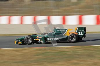 © Octane Photographic Ltd. GP2 Winter testing Barcelona Day 3, Thursday 8th March 2012. Caterham Racing, Rodolfo Gonzales. Digital Ref : 0237lw7d9948