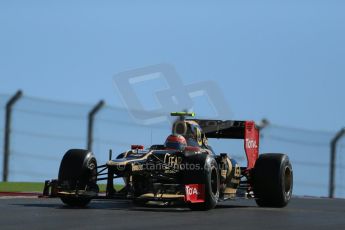 World © Octane Photographic Ltd. F1 USA - Circuit of the Americas - Friday Afternoon Practice - FP2. 16th November 2012. Lotus E20 - Romain Grosjean. Digital Ref: 0558lw1d1701