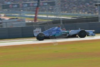 World © Octane Photographic Ltd. F1 USA - Circuit of the Americas - Friday Afternoon Practice - FP2. 16th November 2012. Mercedes AMG Petronas F1 W03 - Michael Schumacher. Digital Ref: 0558lw1d1887