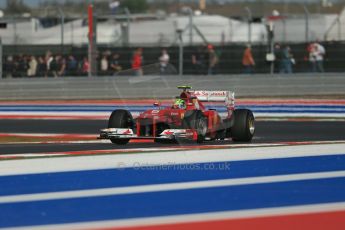 World © Octane Photographic Ltd. F1 USA - Circuit of the Americas - Friday Afternoon Practice - FP2. 16th November 2012. Ferrari F2012 - Felipe Massa. Digital Ref: 0558lw1d2047