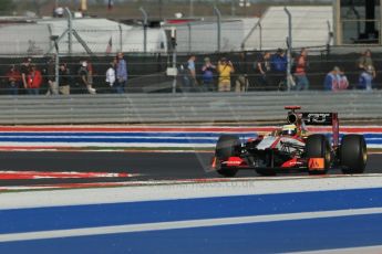 World © Octane Photographic Ltd. F1 USA - Circuit of the Americas - Friday Afternoon Practice - FP2. 16th November 2012. HRT F112 - Pedro de la Rosa. Digital Ref: 0558lw1d2110