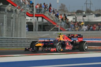 World © Octane Photographic Ltd. F1 USA - Circuit of the Americas - Friday Afternoon Practice - FP2. 16th November 2012. Red Bull RB8 - Mark Webber. Digital Ref: 0558lw1d2147