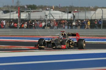 World © Octane Photographic Ltd. F1 USA - Circuit of the Americas - Friday Afternoon Practice - FP2. 16th November 2012. Lotus E20 - Kimi Raikkonen. Digital Ref: 0558lw1d2152