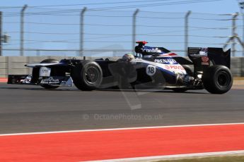 World © Octane Photographic Ltd. F1 USA - Circuit of the Americas - Friday Afternoon Practice - FP2. 16th November 2012. Williams FW34 - Pastor Maldonado. Digital Ref: 0558lw7d3292