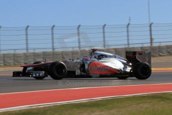 World © Octane Photographic Ltd. F1 USA - Circuit of the Americas - Friday Afternoon Practice - FP2. 16th November 2012. Vodafone McLaren Mercedes MP4/27 - Jenson Button. Digital Ref: 0558lw7d3389