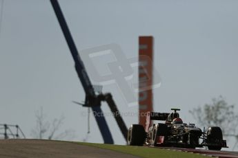 World © Octane Photographic Ltd. F1 USA - Circuit of the Americas - Friday Morning Practice - FP1. 16th November 2012. Lotus E20 - Romain Grosjean. Digital Ref: 0557lw1d0808