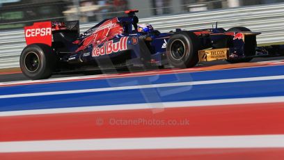 World © Octane Photographic Ltd. F1 USA - Circuit of the Americas - Friday Morning Practice - FP1. 16th November 2012. Toro Rosso STR7 - Daniel Ricciardo. Digital Ref: 0557lw1d1048