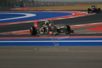 World © Octane Photographic Ltd. F1 USA - Circuit of the Americas - Friday Morning Practice - FP1. 16th November 2012. Lotus E20 - Romain Grosjean. Digital Ref: 0557lw1d1136