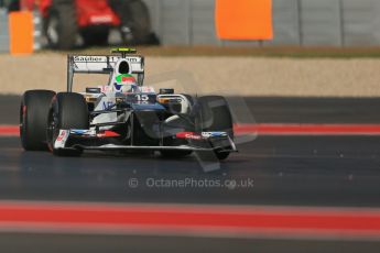 World © Octane Photographic Ltd. F1 USA - Circuit of the Americas - Friday Morning Practice - FP1. 16th November 2012 . Sauber C31 - Sergio Perez. Digital Ref: 0557lw1d1634