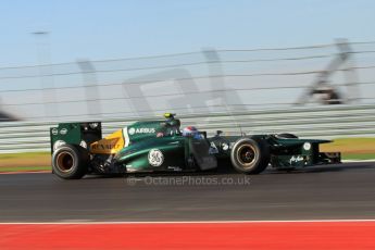 World © Octane Photographic Ltd. F1 USA - Circuit of the Americas - Friday Morning Practice - FP1. 16th November 2012. Caterham CT01 - Vitaly Petrov. Digital Ref: 0557lw7d3047