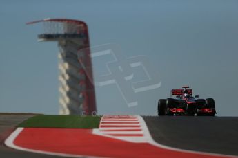 World © Octane Photographic Ltd. Formula 1 USA, Circuit of the Americas - Qualifying. 17th November 2012 Vodafone McLaren Mercedes MP4/27 - Jenson Button. Digital Ref: 0560lw1d3283