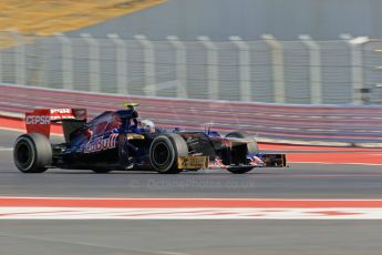 World © Octane Photographic Ltd. Formula 1 USA, Circuit of the Americas - Qualifying. 17th November 2012 Toro Rosso STR7 - Jean-Eric Vergne. Digital Ref: 0560lw1d3747
