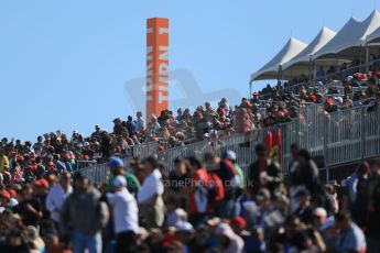 World © Octane Photographic Ltd. Formula 1 USA, Circuit of the Americas - Qualifying. 17th November 2012 The crowds fill the grandstands. Digital Ref: 0560lw1d3821