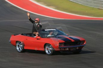 World © Octane Photographic Ltd. Formula 1 USA, Circuit of the Americas - Drivers' Parade - Lewis Hamilton. 18th November 2012 Digital Ref: 0561lw1d3923