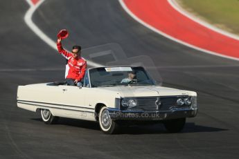 World © Octane Photographic Ltd. Formula 1 USA, Circuit of the Americas - Drivers' Parade - Fernando Alonso. 18th November 2012 Digital Ref: 0561lw1d3928