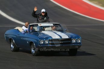 World © Octane Photographic Ltd. Formula 1 USA, Circuit of the Americas - Drivers' Parade - Nico Rosberg. 18th November 2012 Digital Ref: 0561lw1d3944