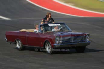 World © Octane Photographic Ltd. Formula 1 USA, Circuit of the Americas - Drivers' Parade - Jean-Eric Vergne. 18th November 2012 Digital Ref: 0561lw1d3964