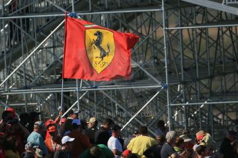 World © Octane Photographic Ltd. Formula 1 USA, Circuit of the Americas - Race - Fans flying the Ferrai flag high and proud. 18th November 2012 Digital Ref: 0561lw1d4047