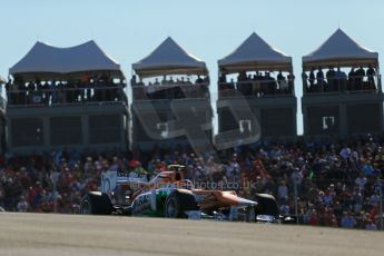 World © Octane Photographic Ltd. Formula 1 USA, Circuit of the Americas - Race 18th November 2012. Sahara Force India VJM05 - Nico Hulkenberg. Digital Ref: 0561lw1d4288