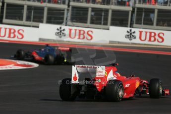 World © Octane Photographic Ltd. Formula 1 USA, Circuit of the Americas - Race 18th November 2012. Vodafone McLaren Mercedes MP4/27 - Jenson Button and Ferrari F2012 Fernando Alonso. Digital Ref: 0561lw1d4305