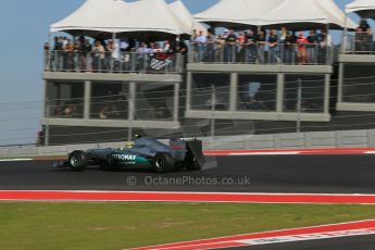 World © Octane Photographic Ltd. Formula 1 USA, Circuit of the Americas - Race 18th November 2012. Mercedes AMG Petronas F1 W03 - Nico Rosberg. Digital Ref: 0561lw1d4428