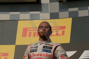 World © Octane Photographic Ltd. Formula 1 USA, Circuit of the Americas - Podium - Lewis Hamilton, Vodafone McLaren Mercedes. 18th November 2012 Digital Ref: 0561lw1d4742