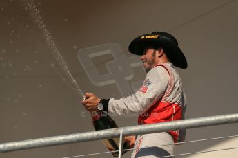World © Octane Photographic Ltd. Formula 1 USA, Circuit of the Americas - Podium - Lewis Hamilton sprays his champaign, Vodafone McLaren Mercedes. 18th November 2012 Digital Ref: 0561lw1d4943