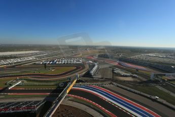 World © Octane Photographic Ltd. F1 USA - Circuit of the Americas - Saturday Morning Practice - FP3. 17th November 2012. View from the top of the Tower. Digital Ref: 0559lw1d2208