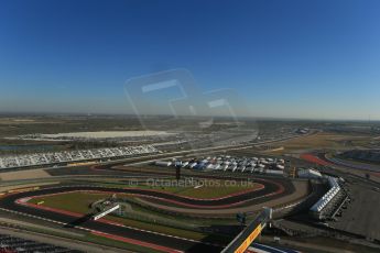 World © Octane Photographic Ltd. F1 USA - Circuit of the Americas - Saturday Morning Practice - FP3. 17th November 2012. The view from the top of the Tower. Digital Ref: 0559lw1d2211