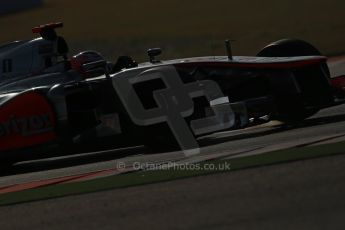 World © Octane Photographic Ltd. F1 USA - Circuit of the Americas - Saturday Morning Practice - FP3. 17th November 2012. Vodafone McLaren Mercedes MP4/27 - Jenson Button. Digital Ref: 0559lw1d2637