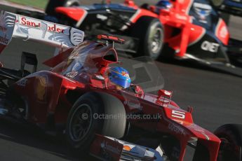 World © Octane Photographic Ltd. F1 USA - Circuit of the Americas - Saturday Morning Practice - FP3. 17th November 2012. Ferrari F2012 of Alonso and Marussia MR02 of Charles Pic. Digital Ref: 0559lw1d2905