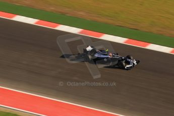 World © Octane Photographic Ltd. F1 USA - Circuit of the Americas - Saturday Morning Practice - FP3. 17th November 2012. Williams FW34 - Bruno Senna. Digital Ref: 0559lw7d3686