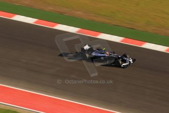 World © Octane Photographic Ltd. F1 USA - Circuit of the Americas - Saturday Morning Practice - FP3. 17th November 2012. Williams FW34 - Bruno Senna. Digital Ref: 0559lw7d3686