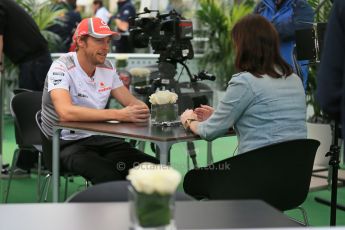 2012 © www.octanephotos.co.uk Circuit of the Americas - Thursday Paddock Interview - Jenson Button - McLaren. 15th November 2012 Digital Ref: 0556lw1d0603