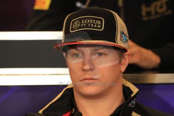 2012 © www.octanephotos.co.uk Circuit of the Americas - Thursday Press Conference - Kimi Raikkonen - Lotus. 15th November 2012 Digital Ref: 0556lw7d2716