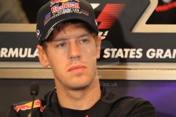 2012 © www.octanephotos.co.uk Circuit of the Americas - Thursday Press Conference - Sebastian Vettel - Red Bull. 15th November 2012 Digital Ref: 0556lw7d2842