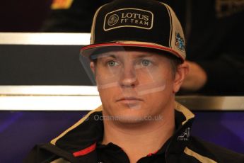 2012 © www.octanephotos.co.uk Circuit of the Americas - Thursday Press Conference - Kimi Raikkonen - Lotus. 15th November 2012 Digital Ref: 0556lw7d2899