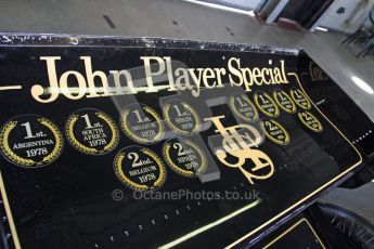 © Carl Jones/Octane Photographic Ltd. 2012. Classic Lotus Festival F1 car demonstation session1  - Brands Hatch, Sunday 19th August 2012. Lotus 79 Rear Wing. Digital Ref : 0467CJ7D8287