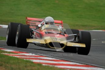 © Carl Jones/Octane Photographic Ltd. 2012. Classic Lotus Festival F1 car demonstation session1  - Brands Hatch, Sunday 19th August 2012. Clive Chapman, Lotus 49B. Digital Ref : 0467CJ7D8435