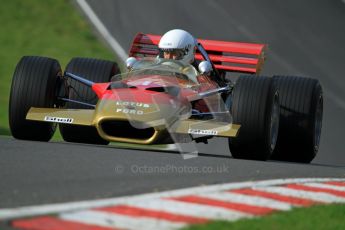© Carl Jones/Octane Photographic Ltd. 2012. Classic Lotus Festival F1 car demonstation session2  - Brands Hatch, Sunday 19th August 2012. Clive Chapman, Lotus 49B.  Digital Ref : 0467cj7d8609